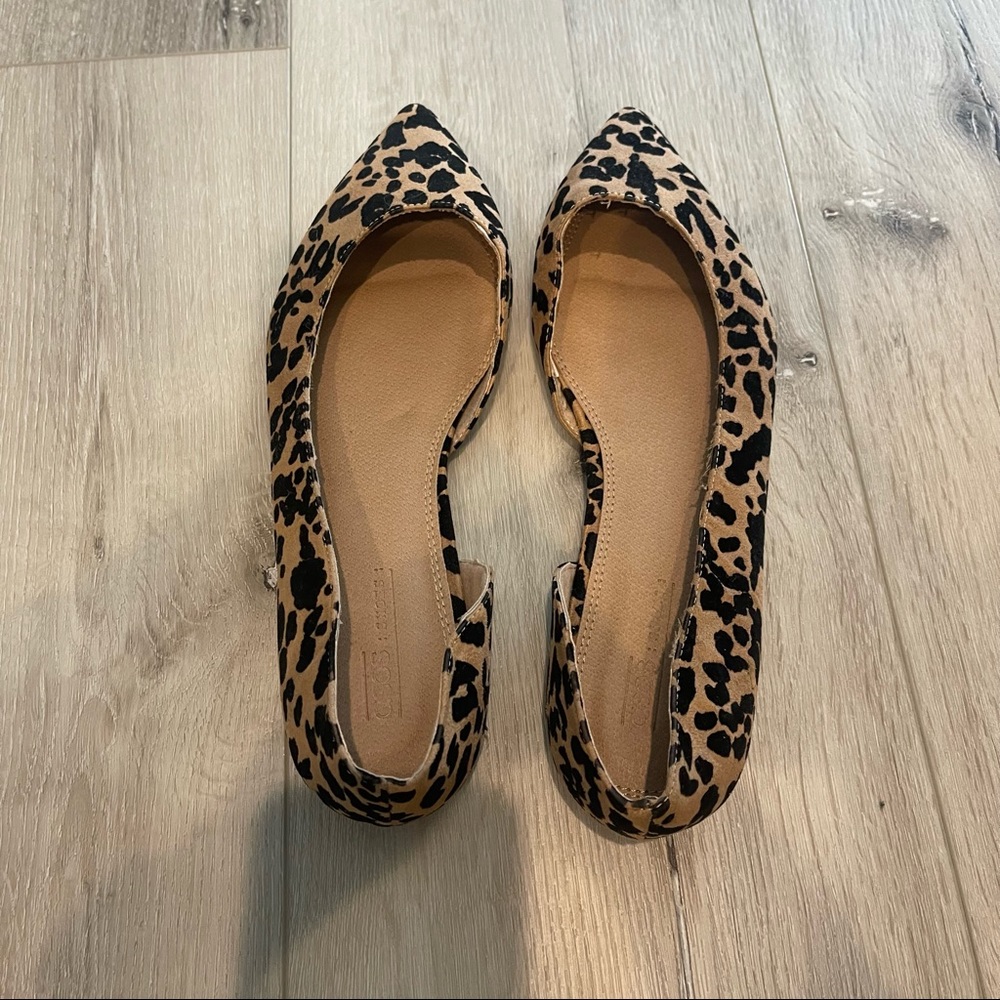 ASOS cheetah print flats size 9w new